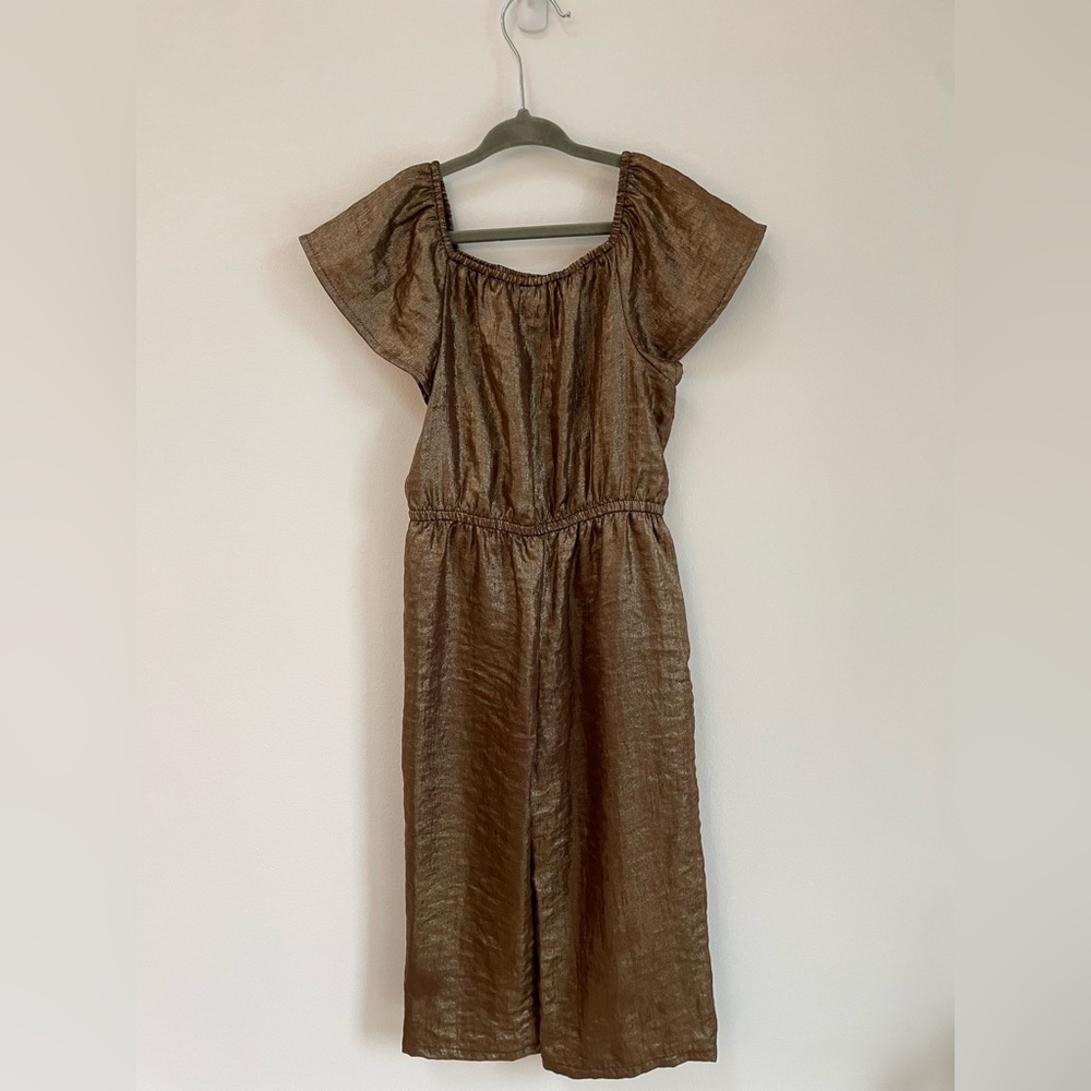 Cat &Jack Girl’s Metallic Bronze Jumper (4T)